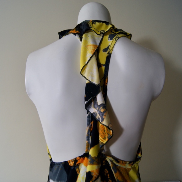 Fave' Multi-Color Maxi Dress Mid Ruffle RacerBack - Picture 7 of 8